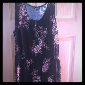 Black midi summer dress